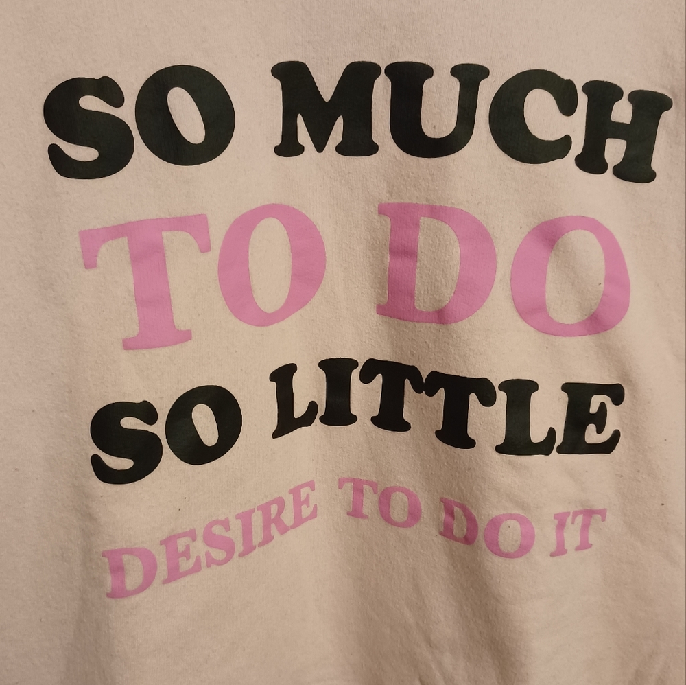💙Novelty Sweater "So much to do so little desire to do   it"